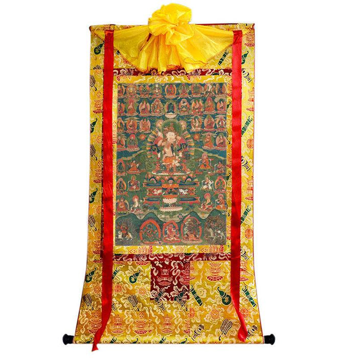 Guru Rinpoche Image - Tibetan thangka painting, view 8