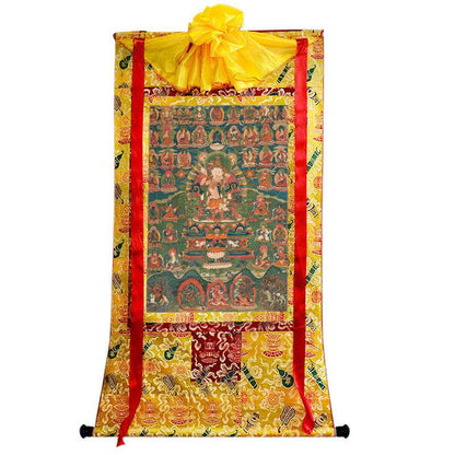 Guru Rinpoche Image - Tibetan thangka painting, view 8