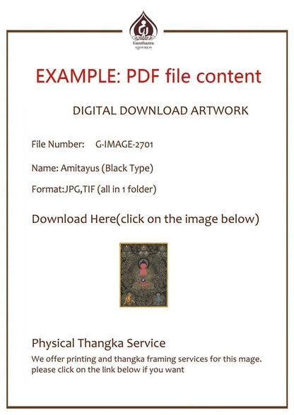 Guru Rinpoche Image - Tibetan thangka painting, view 6
