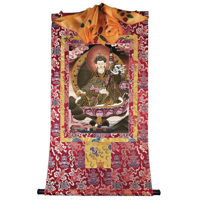 Guru Rinpoche Image - Tibetan thangka painting, view 7