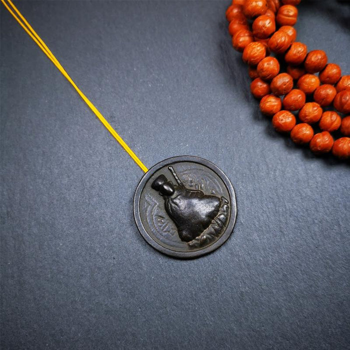 Guru Rinpoche Pendant 1.4" - Tibetan Buddhist art, view 4