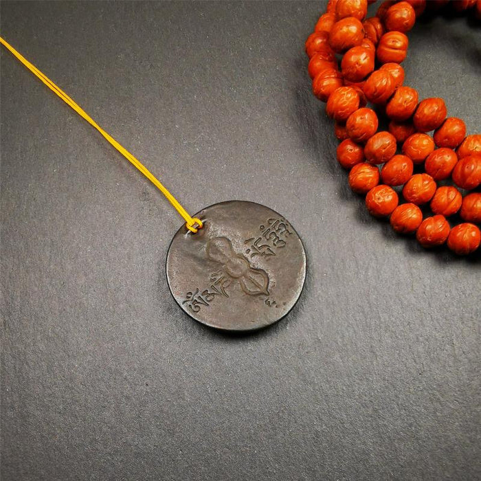 Guru Rinpoche Pendant 1.4" - Tibetan Buddhist art, view 5