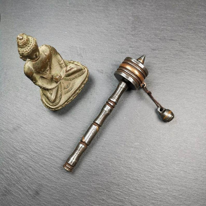 Handheld Prayer Wheel,Mani Wheel - Tibetan Buddhist art, view 4