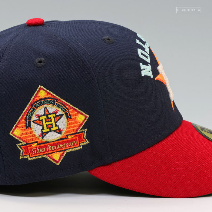 HOUSTON ASTROS 1962-1986 25TH SILVER ANNIVERSARY KATE'S JACKET INSPIRED NEW ERA FITTED CAP