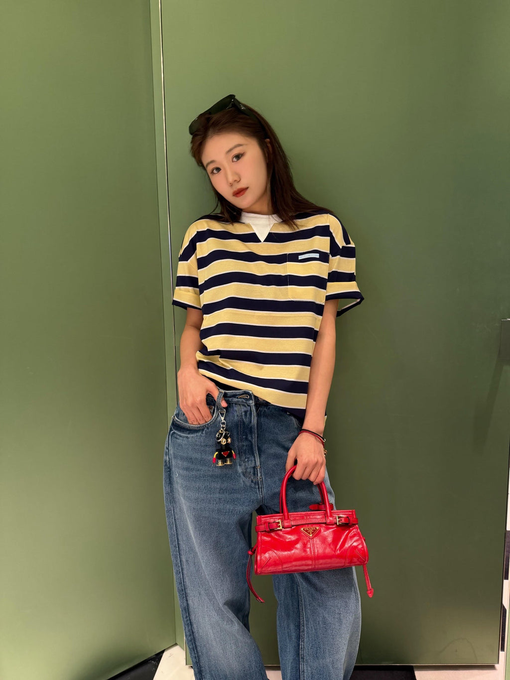 2026 New Triangle Brand Striped Short-Sleeved T-Shirt with Pockets (CC952-A20)