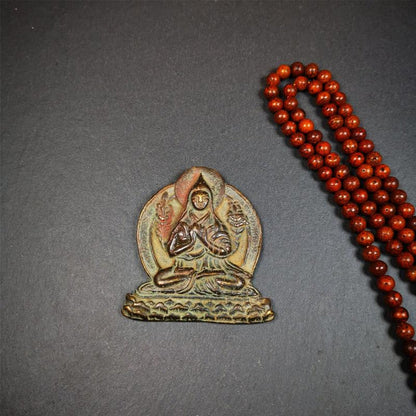 Je Tsongkhapa Statue 2.83" - Tibetan Buddhist statue, view 4