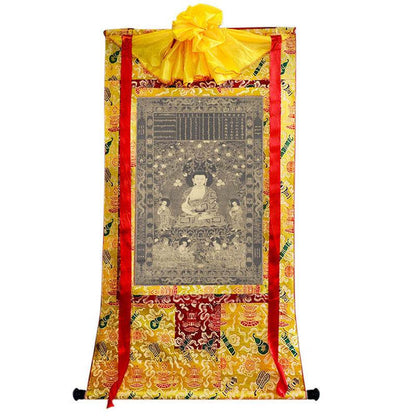 Krakucchanda Buddha Image - Tibetan thangka painting, view 8