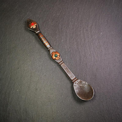 Large Size Offering Spoon 7.1" - Tibetan Buddhist art, view 4