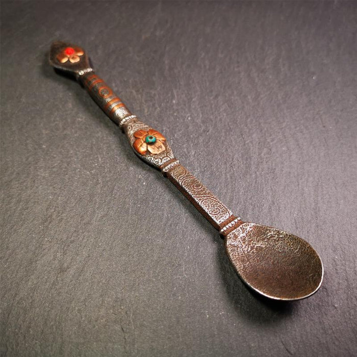 Large Size Offering Spoon 7.1" - Tibetan Buddhist art, view 5