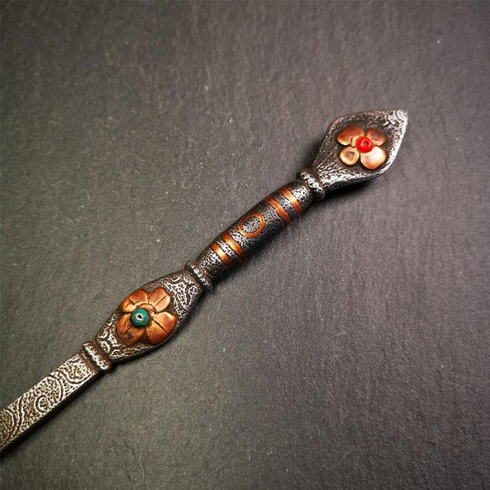Large Size Offering Spoon 7.1" - Tibetan Buddhist art, view 8