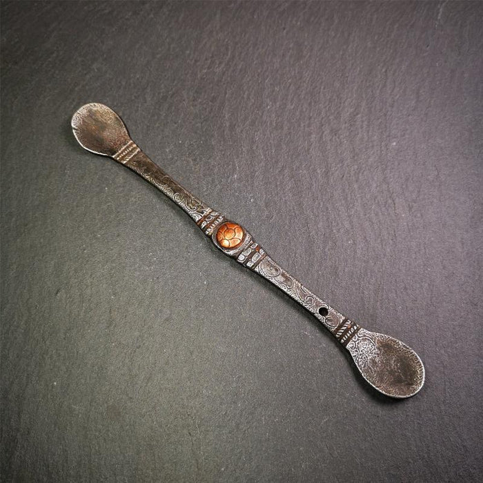 Large Size Offering Spoon 7.5" - Tibetan Buddhist art, view 5