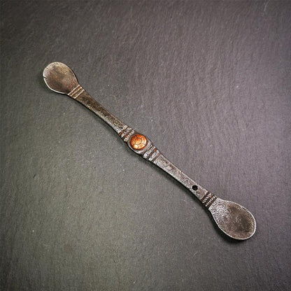 Large Size Offering Spoon 7.5" - Tibetan Buddhist art, view 5