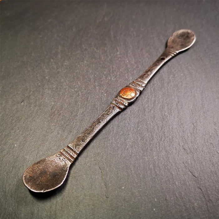 Large Size Offering Spoon 7.5" - Tibetan Buddhist art, view 7