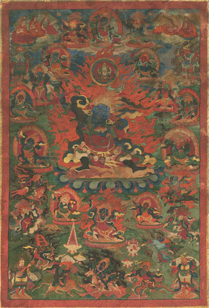 Legden Mahakala Image - Tibetan thangka painting, front view