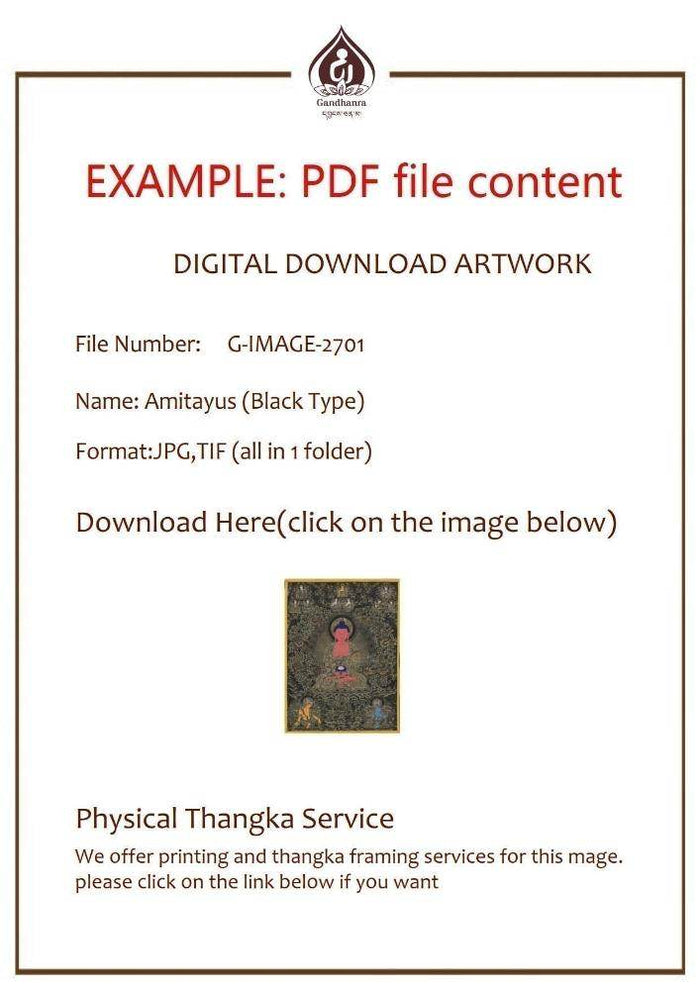 Lion-faced Dakini - Simhamukha - -Simhavaktra -Longsal Sengmar - Image - Tibetan thangka painting, view 6