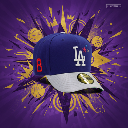 Abstract Kobe with Dodger Blue Cap Image