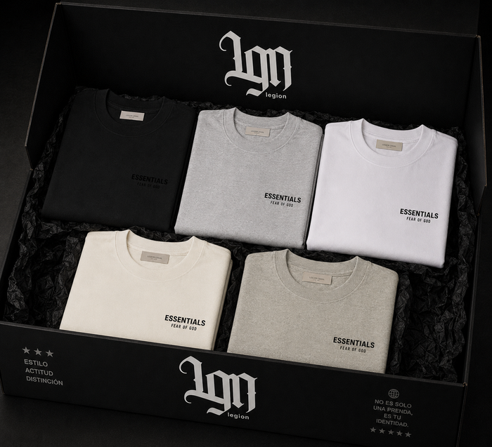 LOTE 5 PLAYERAS ESSENTIALS