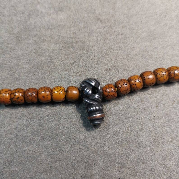 Lucky Knot T-drilled 3-Hole Bead for Prayer Bead,0.8" - Tibetan Buddhist art, view 4
