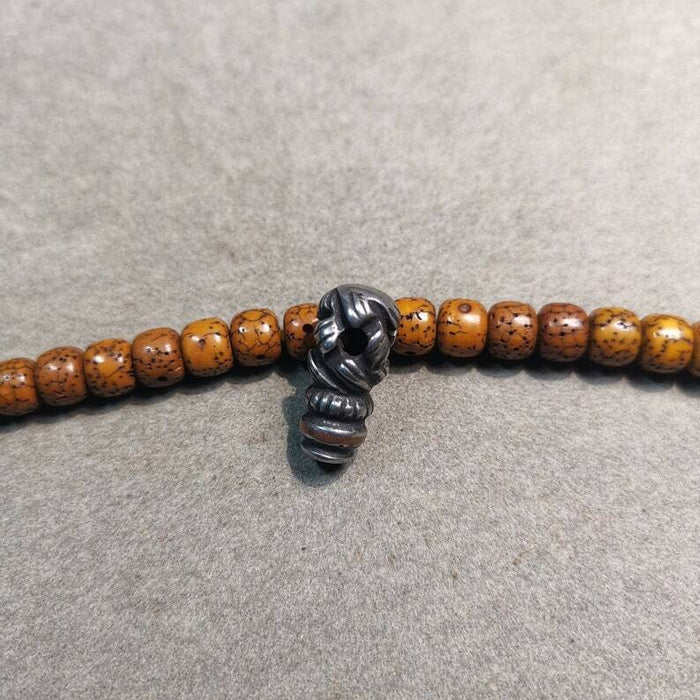 Lucky Knot T-drilled 3-Hole Bead for Prayer Bead,0.8" - Tibetan Buddhist art, view 5