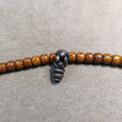 Lucky Knot T-drilled 3-Hole Bead for Prayer Bead,0.8" - Tibetan Buddhist art, view 5
