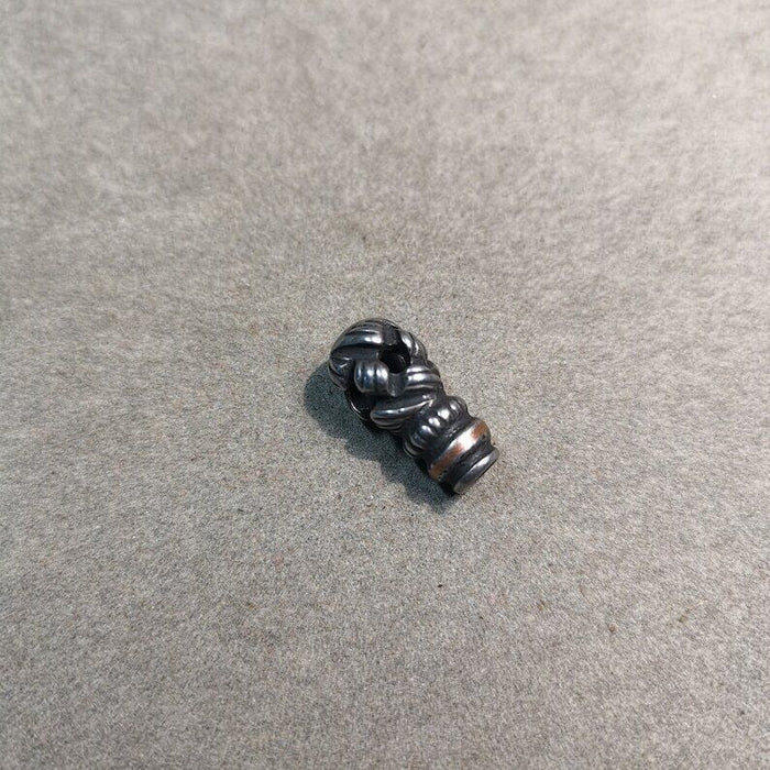 Lucky Knot T-drilled 3-Hole Bead for Prayer Bead,0.8" - Tibetan Buddhist art, view 6