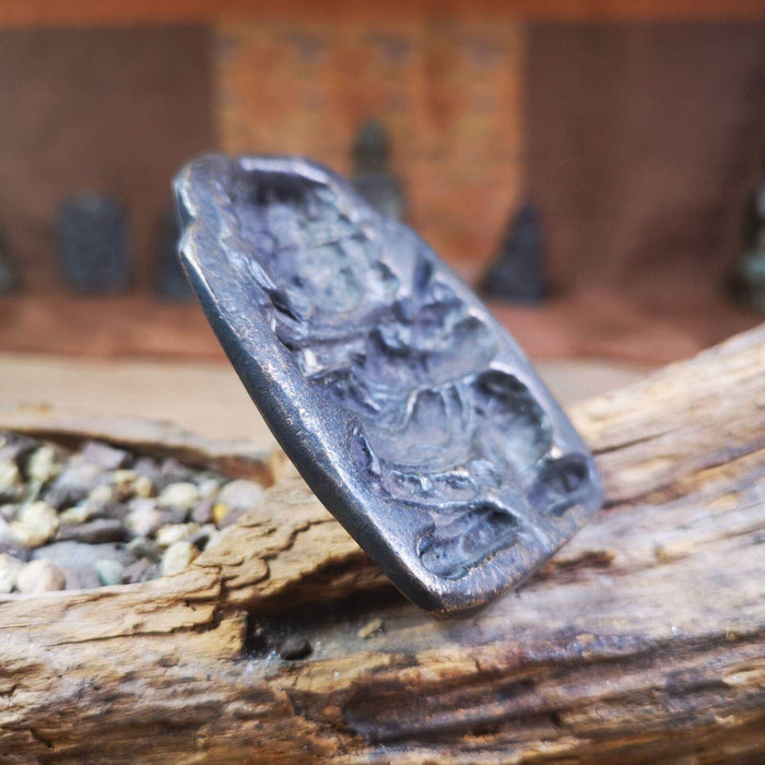 Mahakala Statue Tsa Tsa Mold - Tibetan tsa tsa mold, detailed view