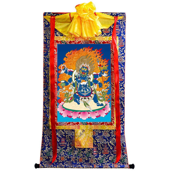 Mahakala - Tibetan thangka painting, view 4