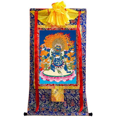 Mahakala - Tibetan thangka painting, view 4