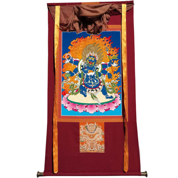 Mahakala - Tibetan thangka painting, view 7