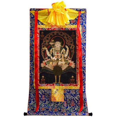 Mahamayuri - 12th Century - Tibetan thangka painting, view 4