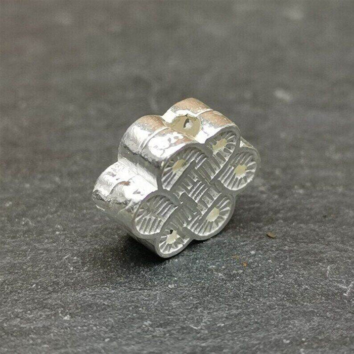 Mala Bead Pendant,Sterling Silver Lucky Knot Bead,Endless Knot - Tibetan Buddhist mala beads, view 7