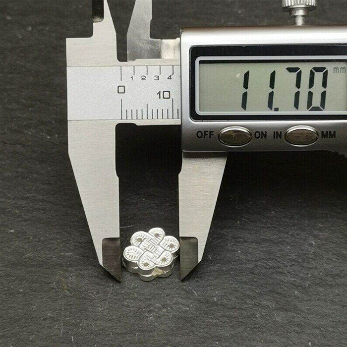 Mala Bead Pendant,Sterling Silver Lucky Knot Bead,Endless Knot - Tibetan Buddhist mala beads, view 8