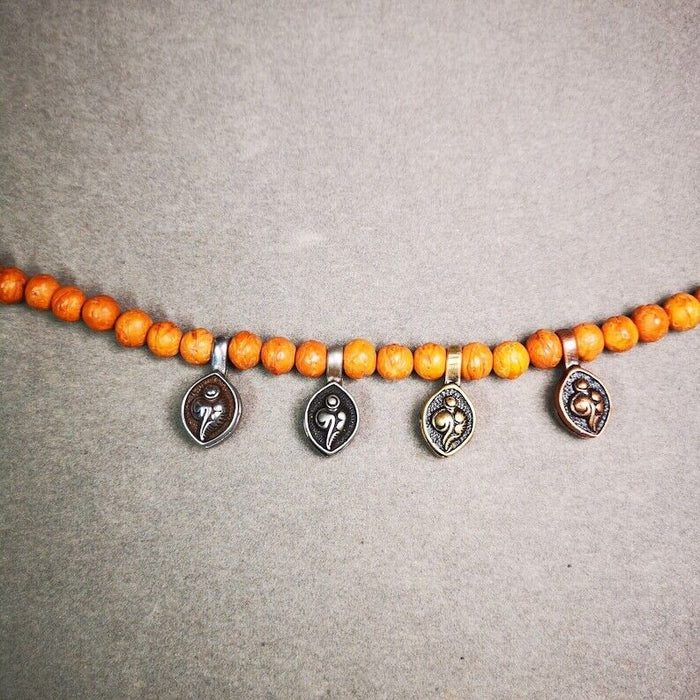 Mala Counter Clip 0.98" - Tibetan Buddhist mala beads, front view