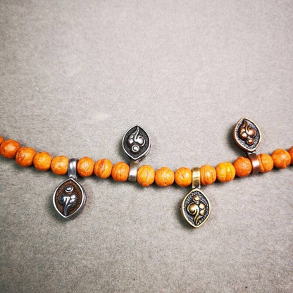 Mala Counter Clip 0.98" - Tibetan Buddhist mala beads, detailed view