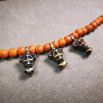 Mala Counter Clip - Tibetan Buddhist mala beads, detailed view