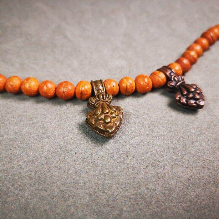 Mala Counter Clip - Tibetan Buddhist mala beads, detailed view