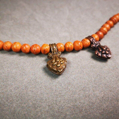 Mala Counter Clip - Tibetan Buddhist mala beads, detailed view