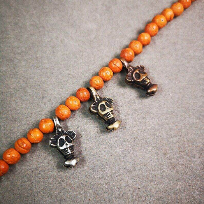 Mala Counter Clip - Tibetan Buddhist mala beads, close-up detail