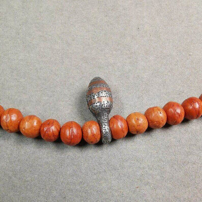 Mala Counter Clip - Tibetan Buddhist mala beads, close-up detail