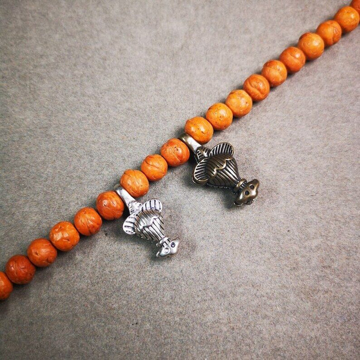 Mala Counter Clip,Bum Counter Clip 0.87" - Tibetan Buddhist mala beads, front view