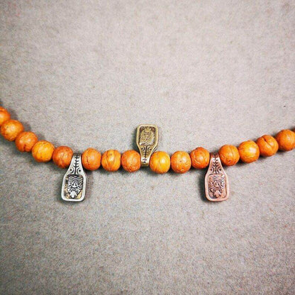 Mala Counter Clip,Drashi Lhamo - Tibetan Buddhist mala beads, detailed view