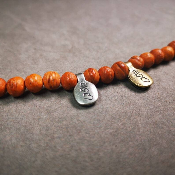 Mala Counter Clip,Hum Letter 0.67" - Tibetan Buddhist mala beads, detailed view