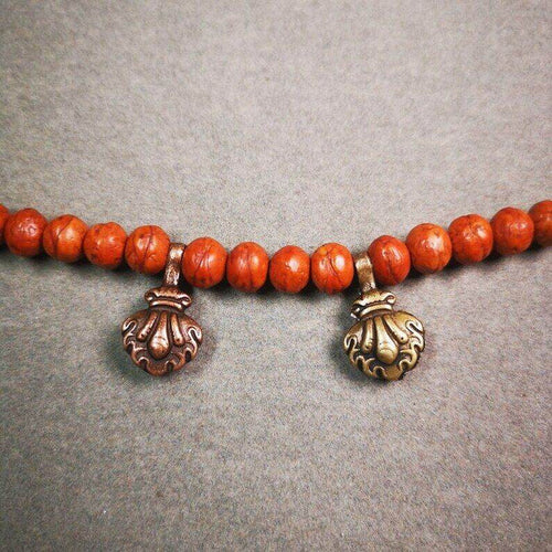 Mala Counter Clip,Mani Jewel Bum Counter Clip for Prayer Beads - Tibetan Buddhist mala beads, front view