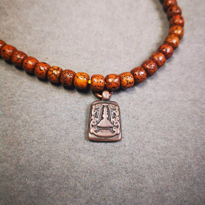 Mala Counter Pendant,Stupa, Pagoda - Tibetan Buddhist mala beads, view 4