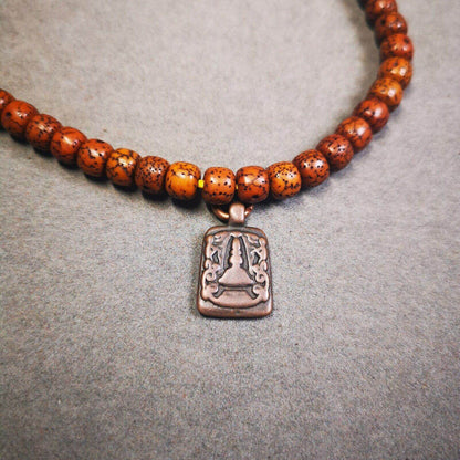 Mala Counter Pendant,Stupa, Pagoda - Tibetan Buddhist mala beads, view 4