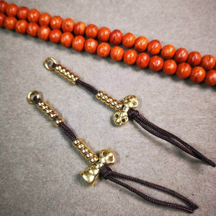 Mala Counters,Prayer Bead Counters - Tibetan Buddhist mala beads, front view