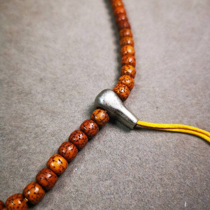 Mala Guru Bead, T-drilled 3-Hole Bead for Prayer Bead,0.8" - Tibetan Buddhist mala beads, detailed view