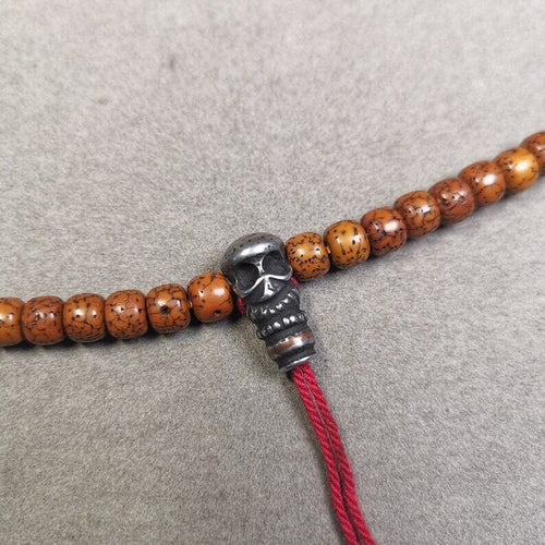 Mala Guru Bead, T-drilled 3-Hole Connector Bead for Prayer Bead,0.87" - Tibetan Buddhist mala beads, front view