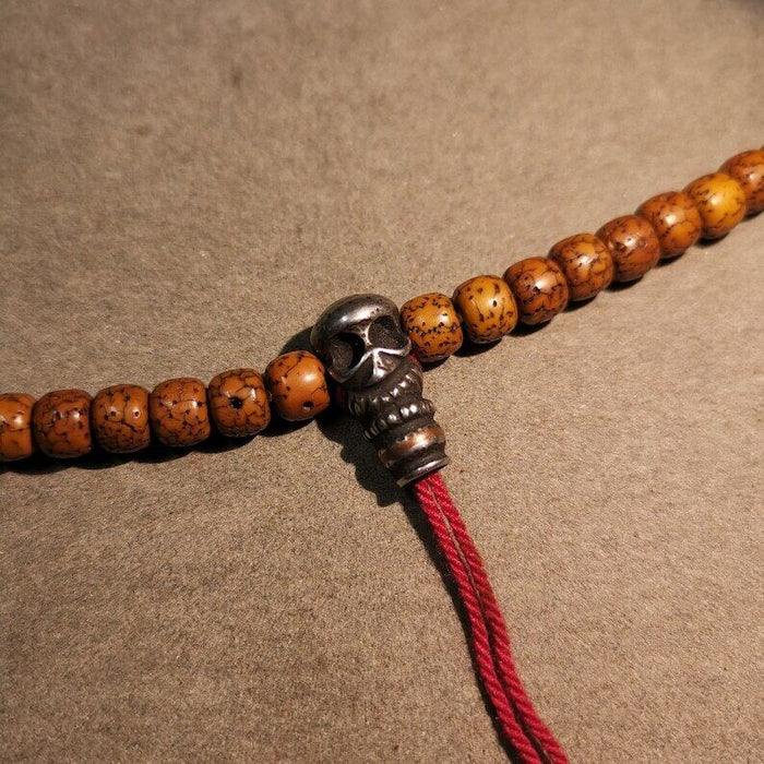 Mala Guru Bead, T-drilled 3-Hole Connector Bead for Prayer Bead,0.87" - Tibetan Buddhist mala beads, detailed view