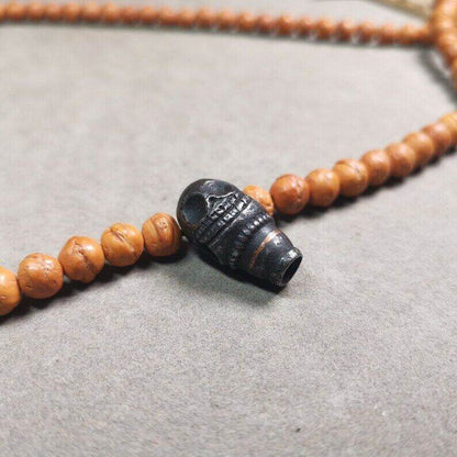 Mala Guru Bead, T-drilled 3-Hole Connector Bead - Tibetan Buddhist mala beads, view 6
